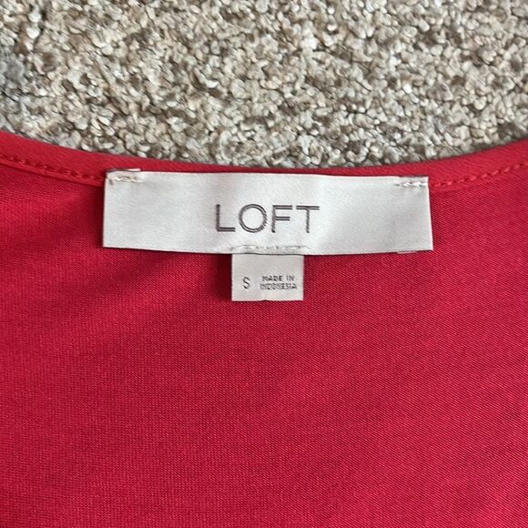 Loft Split Sleeve Blouse Size Small Pink - Picture 4 of 4